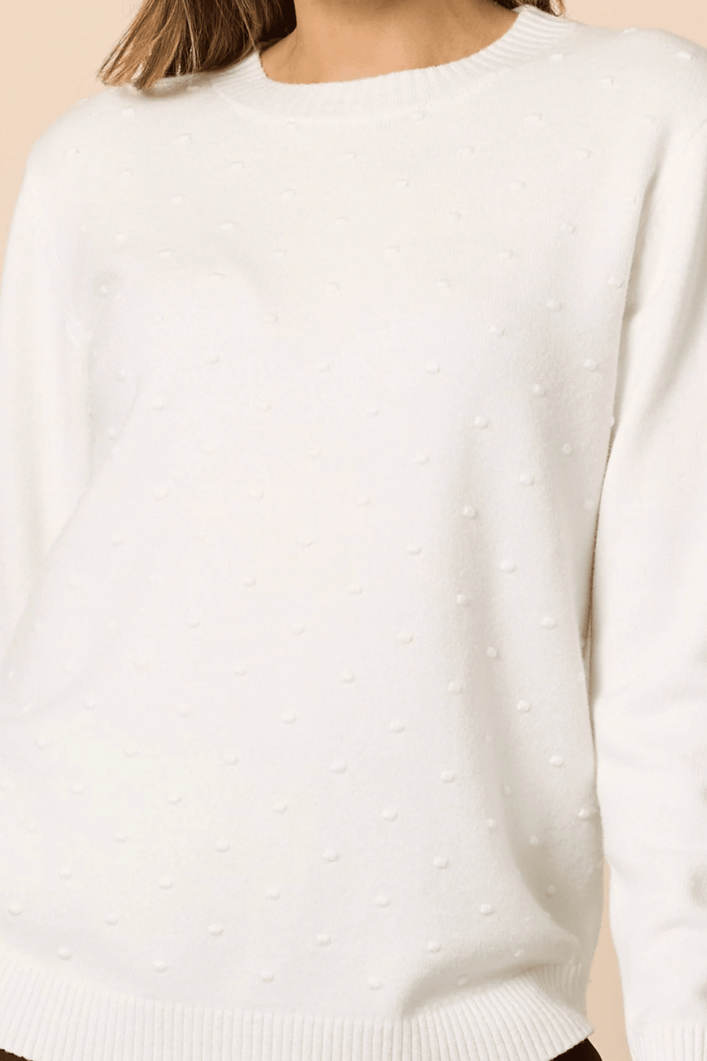 Alpine Spot Knit - Winter White - TZ52 - Pizazz BoutiqueThreadz