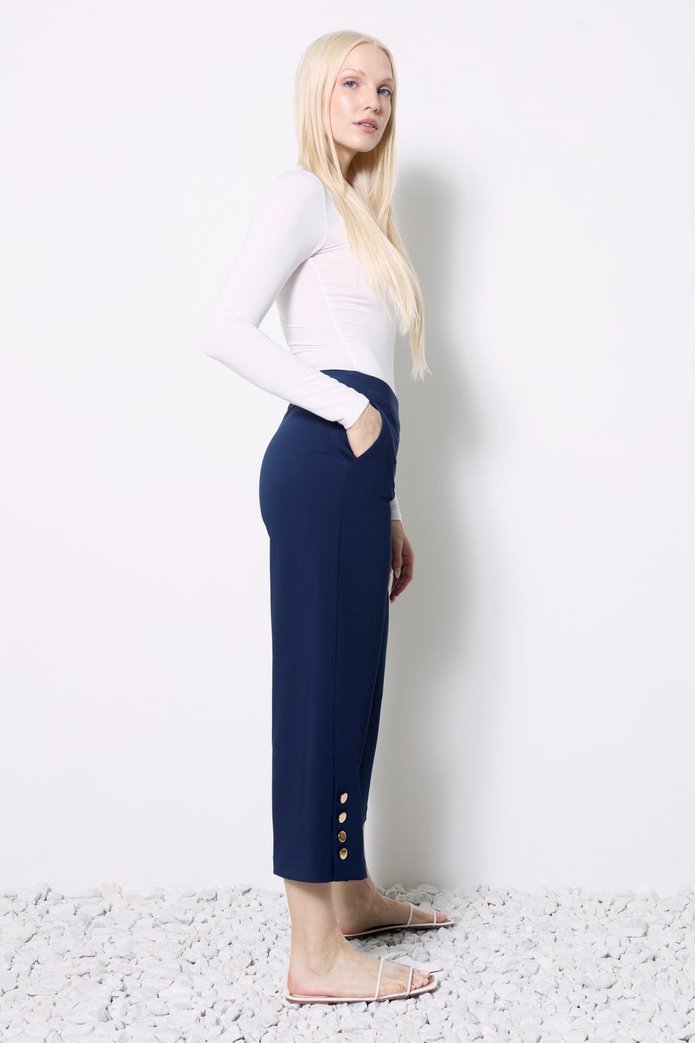 Amalfi Crop Pant - Harbor - UP11 - Pizazz BoutiqueUp!