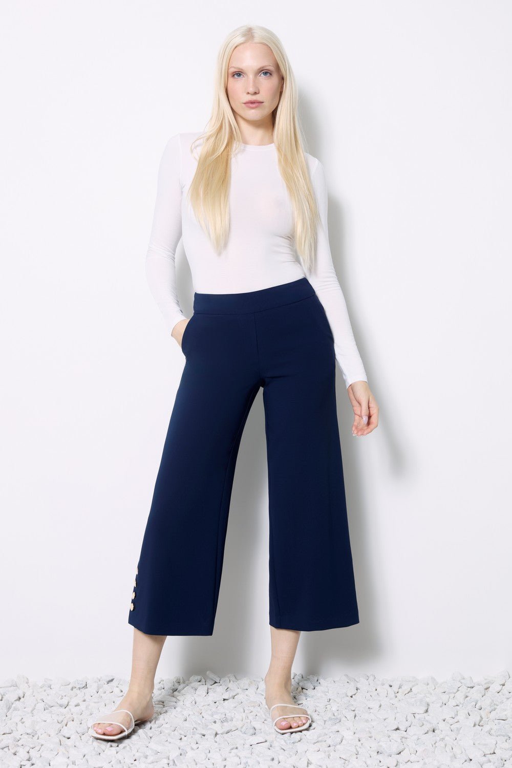 Amalfi Crop Pant - Harbor - UP11 - Pizazz BoutiqueUp!