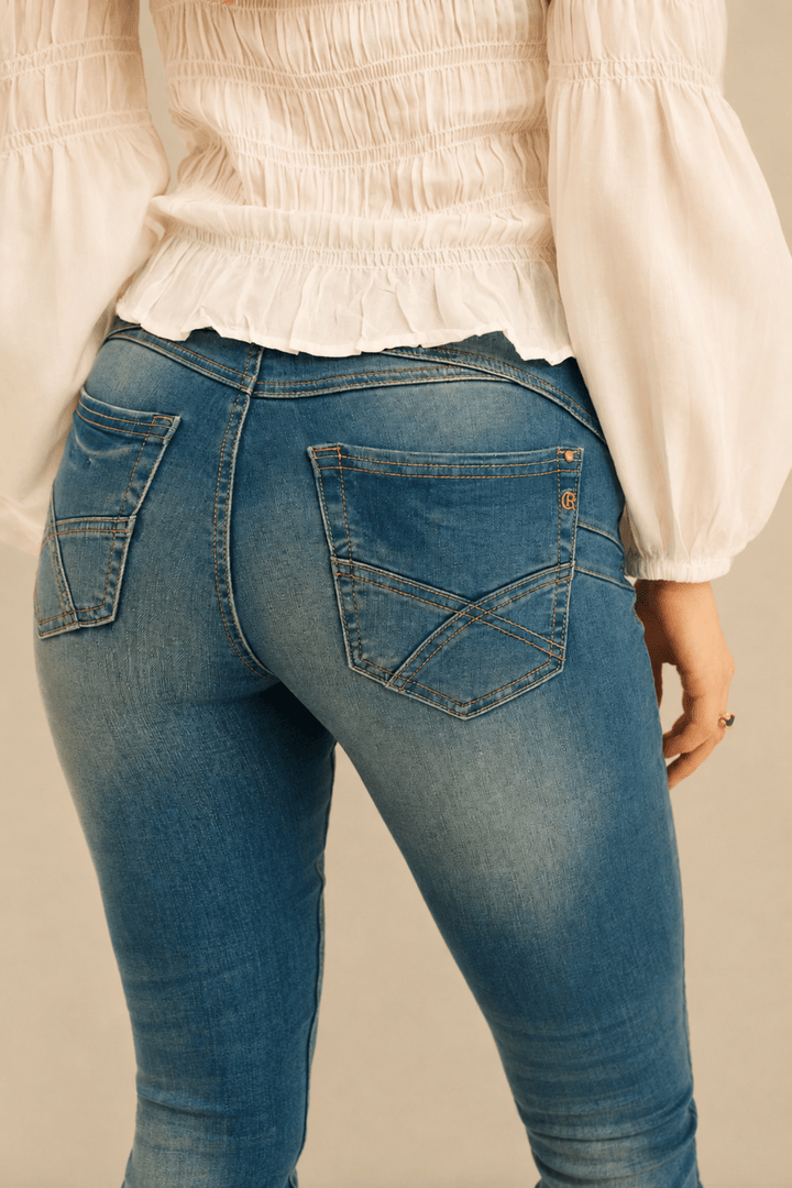 Amalie Jean - Rich Blue Denim - CM1 - Pizazz BoutiqueCream