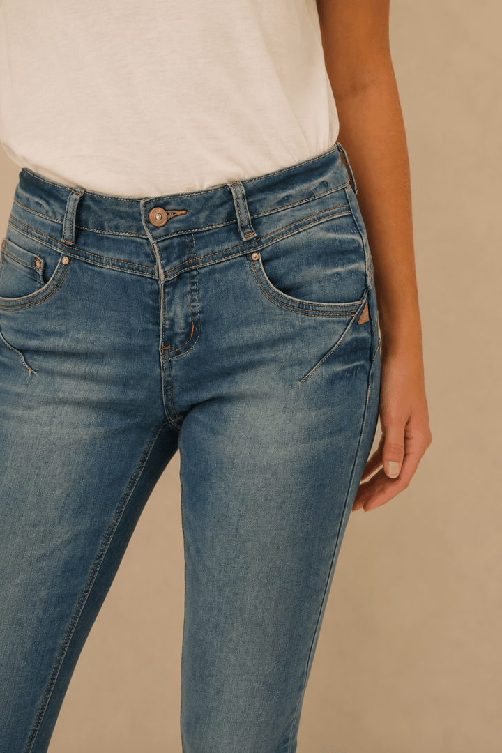 Amalie Jean - Rich Blue Denim - CM1 - Pizazz BoutiqueCream