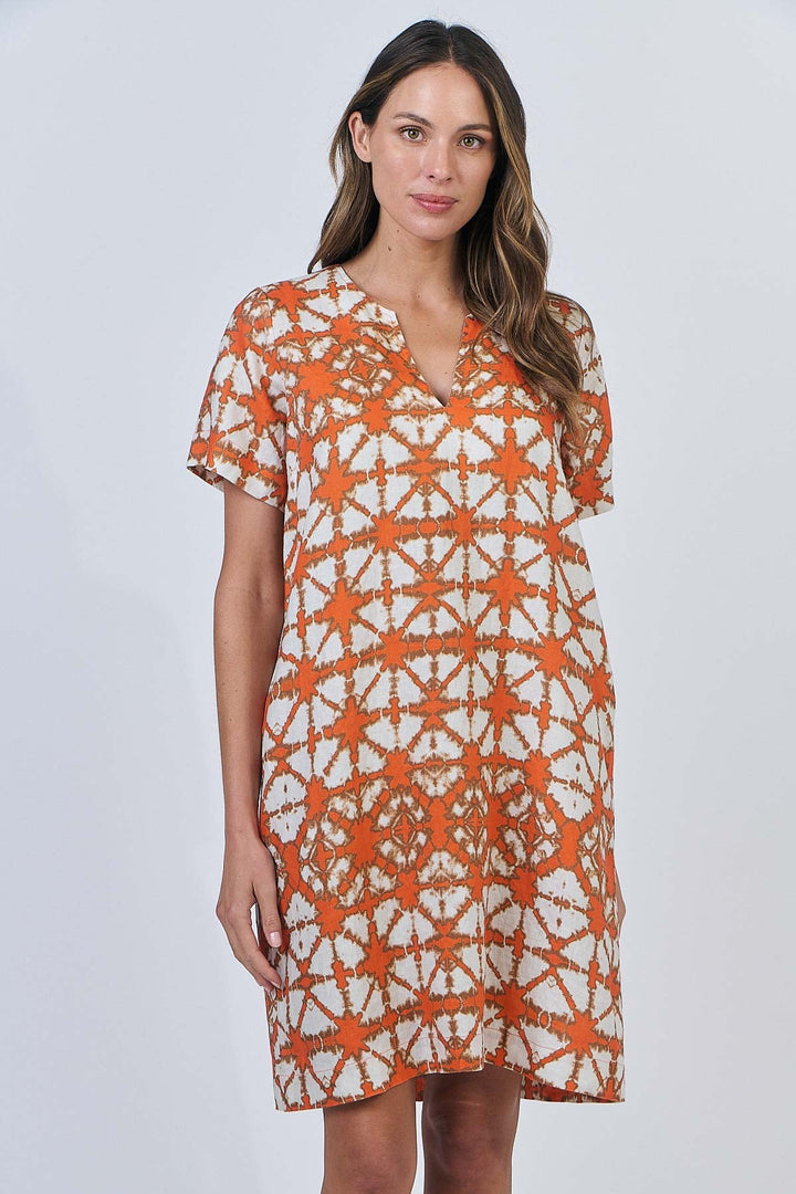 Amara Linen Dress - Urchin - OJ60 - Pizazz BoutiqueNaturals By O & J