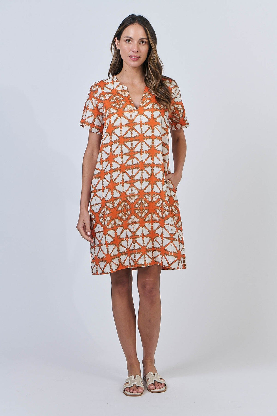 Amara Linen Dress - Urchin - OJ60 - Pizazz BoutiqueNaturals By O & J