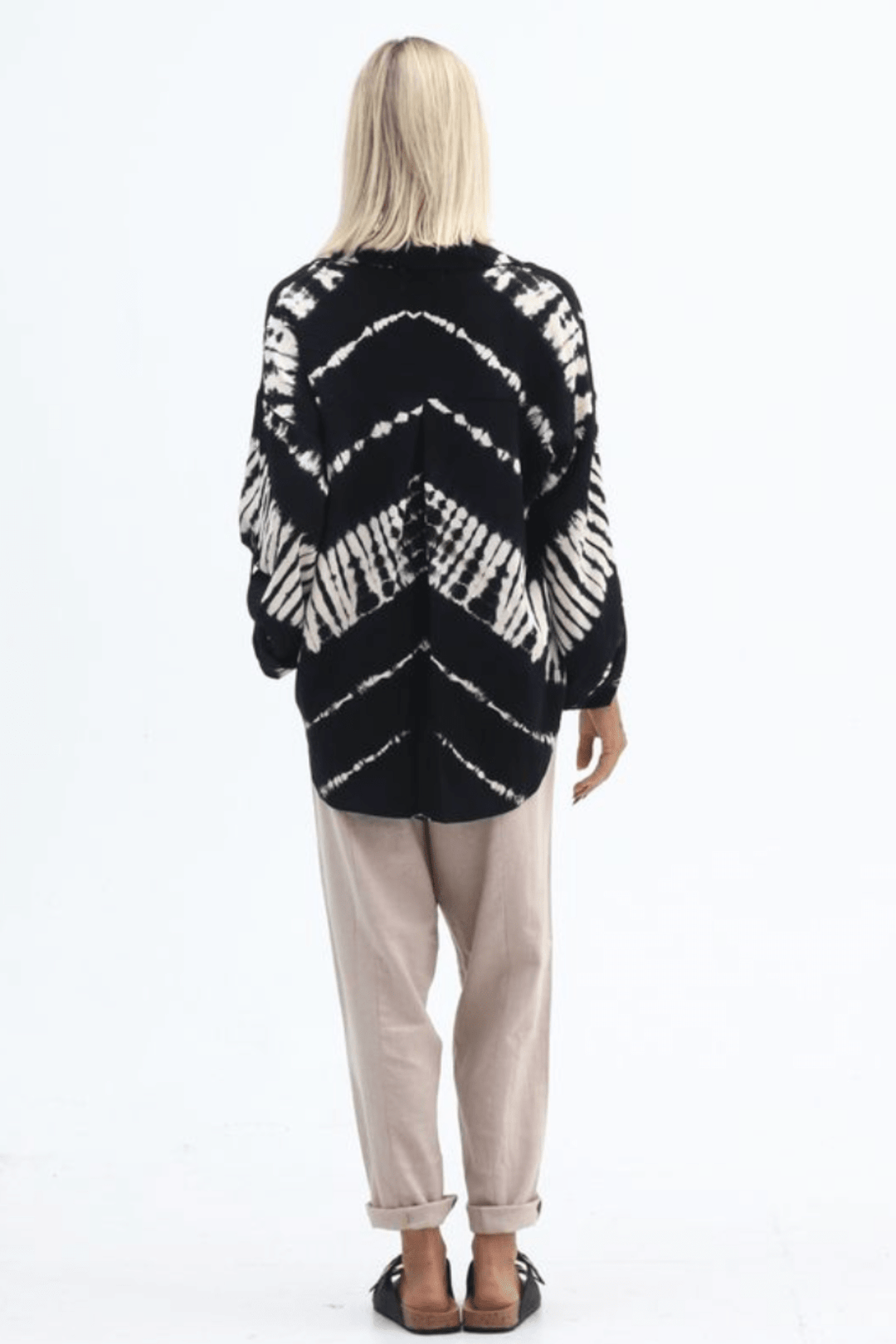 Amaya L/S Shirt - Black/Cream Ombre - CB69 - Pizazz BoutiqueCarbon The Label