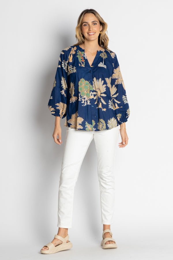 Amrita Shirt - Navy - LL11 - Pizazz BoutiqueLula Life