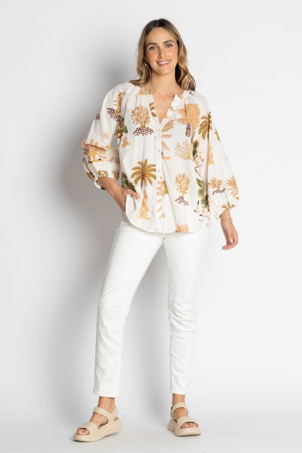Amrita Shirt - White - LL11 - Pizazz BoutiqueLula Life