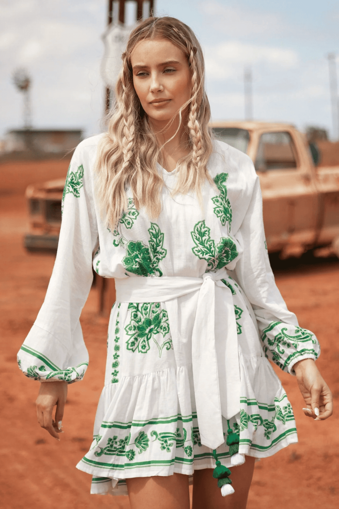 Anika Dress - Green - M11 - Pizazz BoutiqueMiss June