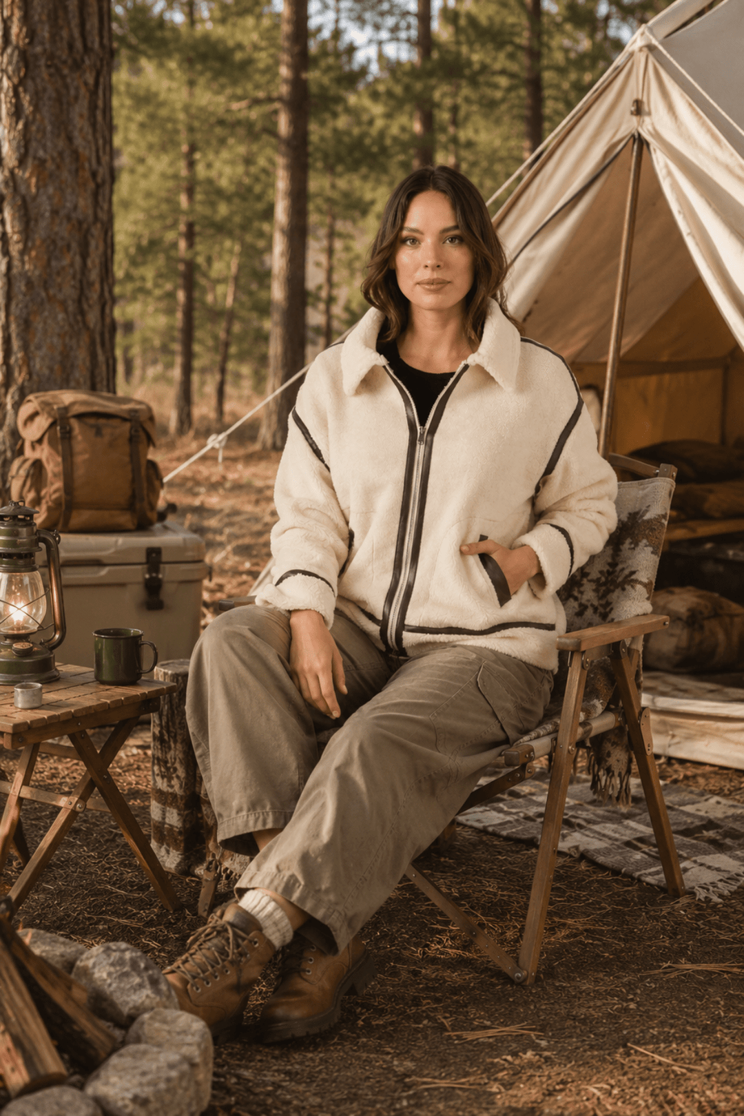 Anika Sherpa Jacket - CJ5 - Pizazz BoutiqueCaju