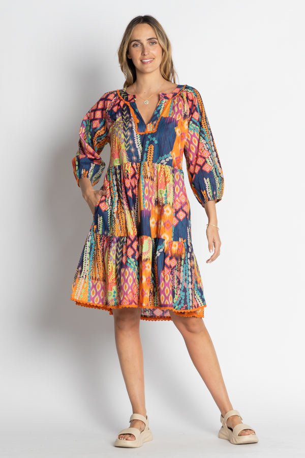 Anisa Dress - Print - LL52 - Pizazz BoutiqueLula Life