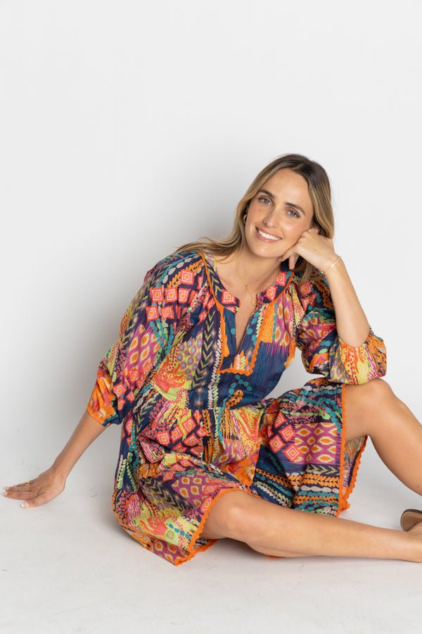 Anisa Dress - Print - LL52 - Pizazz BoutiqueLula Life