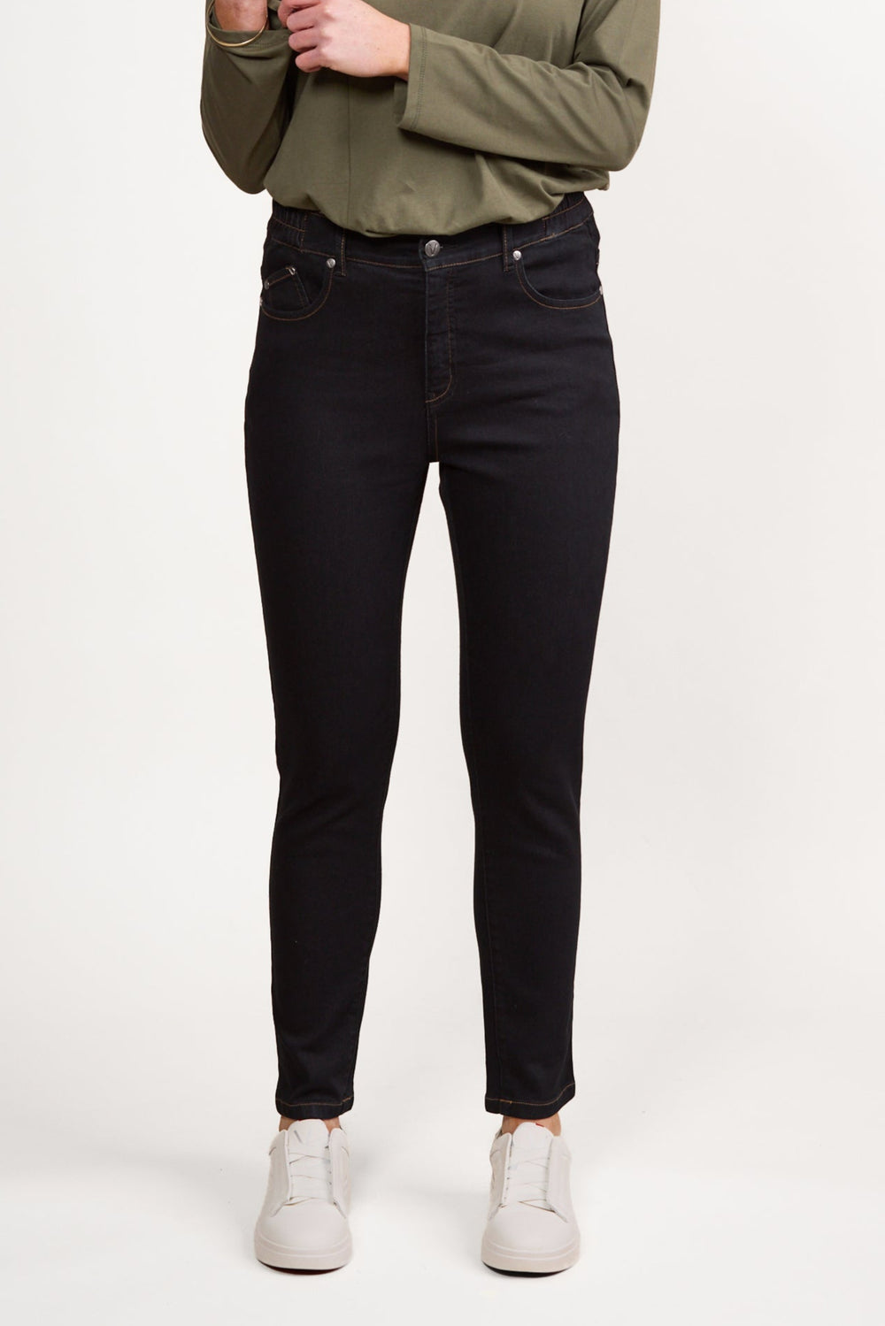 Ankle Grazer Jean - Black - VA3 - Pizazz BoutiqueVassalli