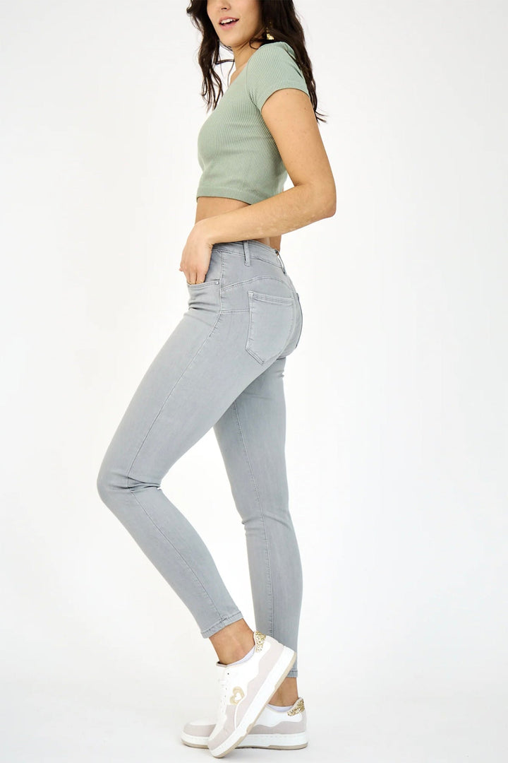 Anna High Rise Jeans - Grey - AL1 - Pizazz BoutiqueAna & Lucy