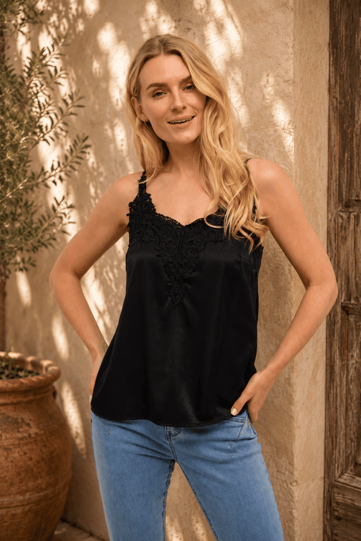 Anna Top - Black - CM3 - Pizazz BoutiqueCream