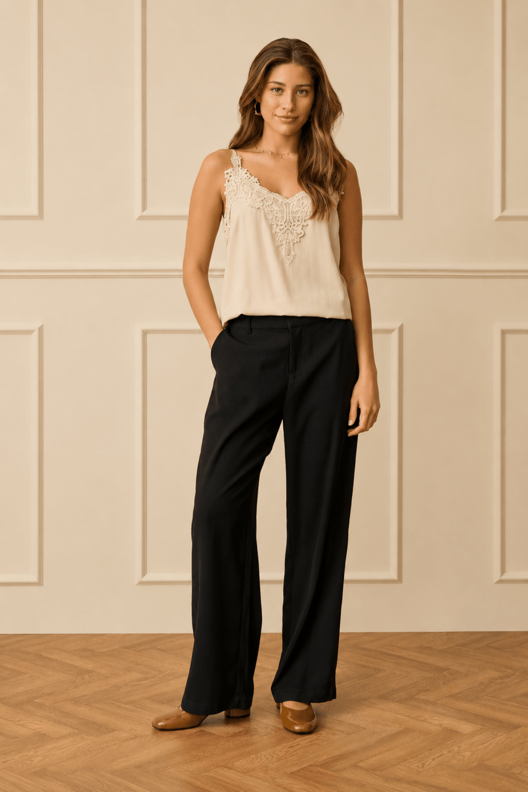 Anna Top - White - CM3 - Pizazz BoutiqueCream