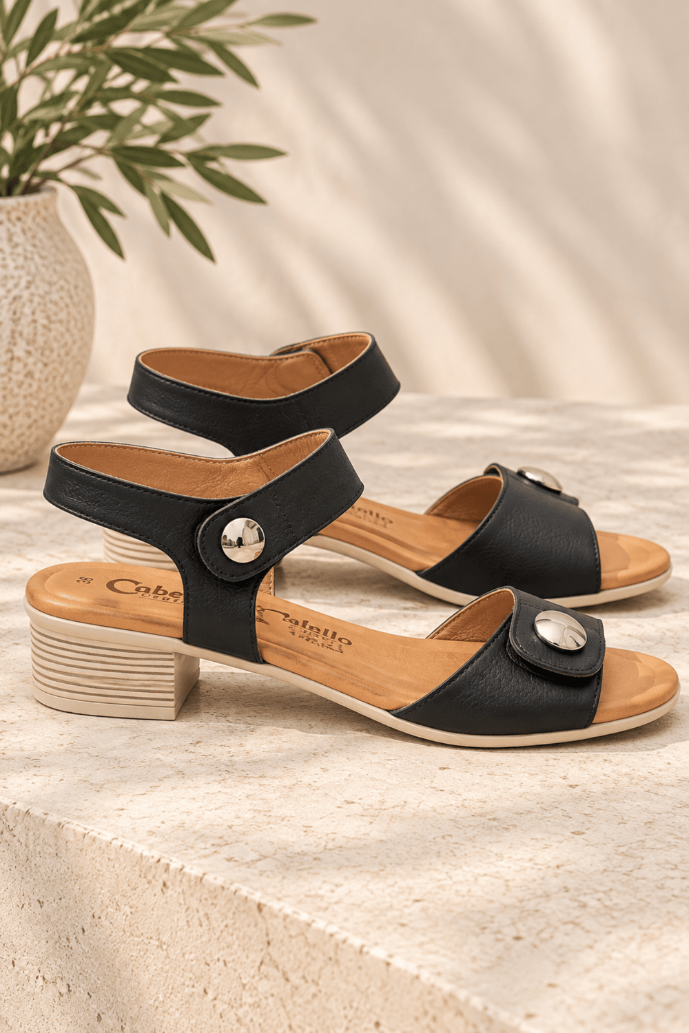 Annika Sandal - Black - C34 - Pizazz BoutiqueCabello