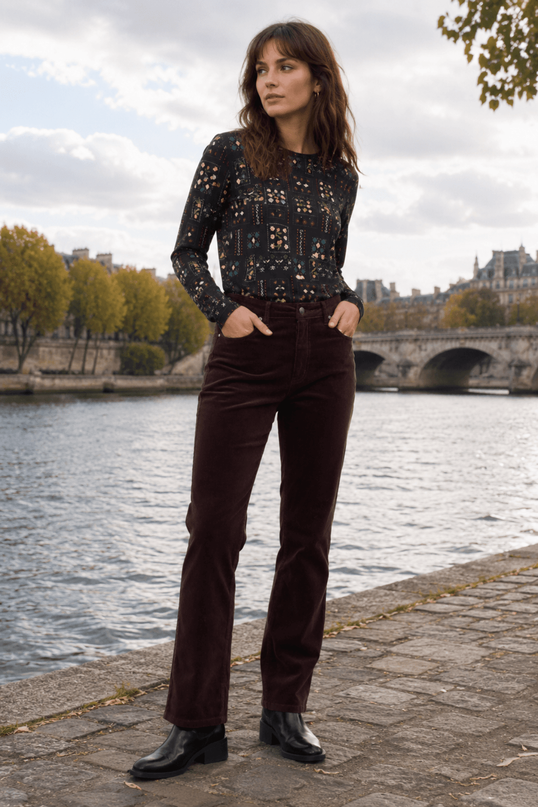 Arch Cord Pant - Merlot - VA13 - Pizazz BoutiqueVassalli