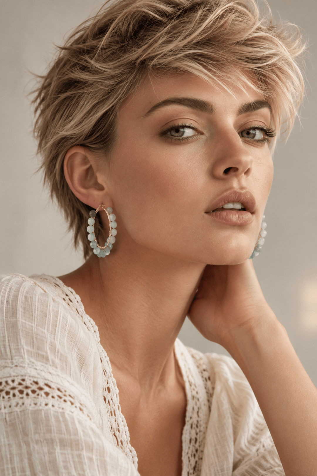 Aria Stone Earring - Seafoam - GG4 - Pizazz BoutiqueGxG Collective