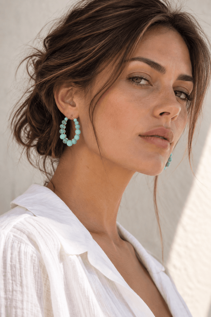 Aria Stone Earring - Turquoise - GG4 - Pizazz BoutiqueGxG Collective