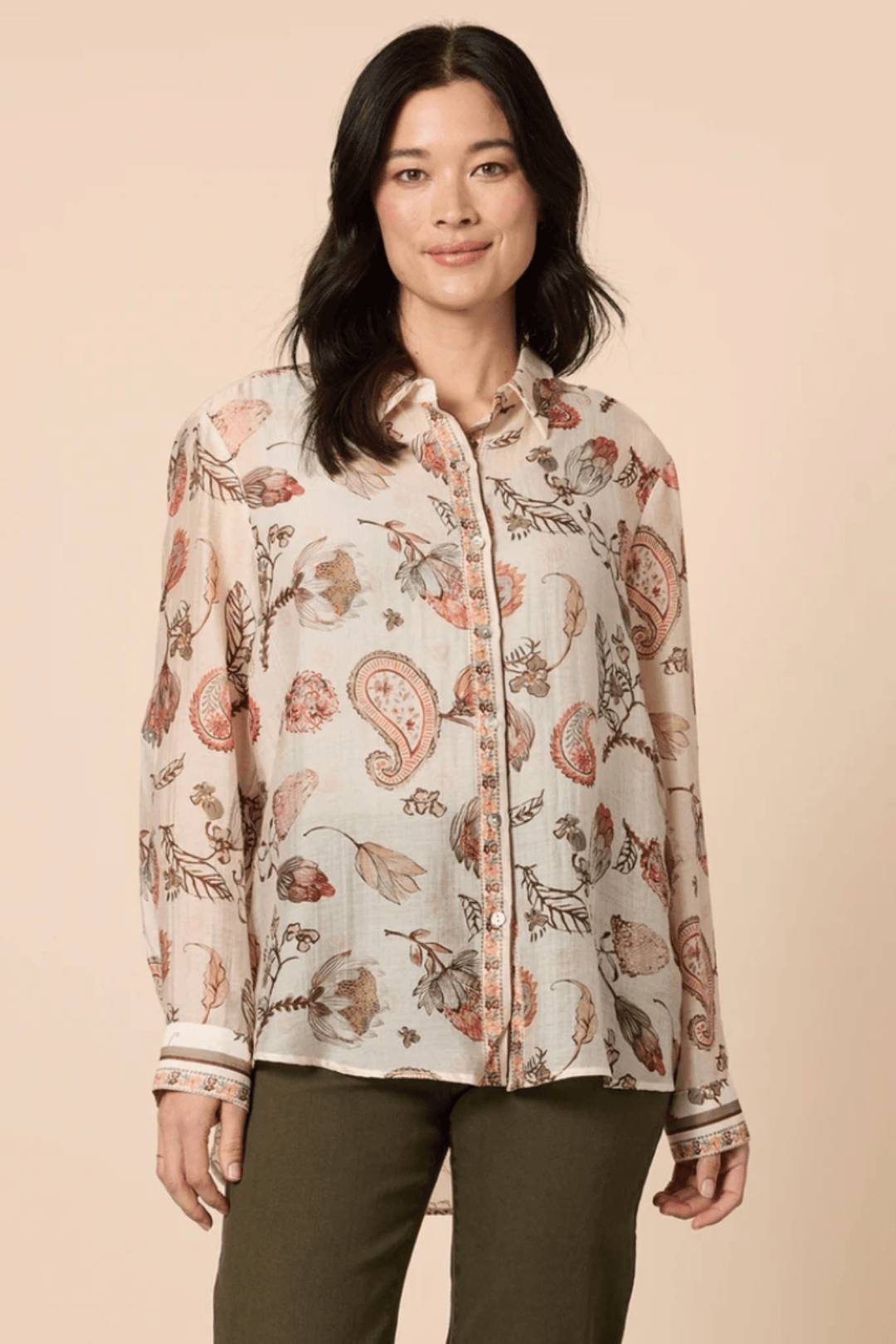 Arizona Print Shirt - Natural Multi - GS39 - Pizazz BoutiqueGordon smith