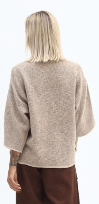 Aroma Hessian V Neck Top - Cinnamon - CB71 - Pizazz BoutiqueCarbon The Label