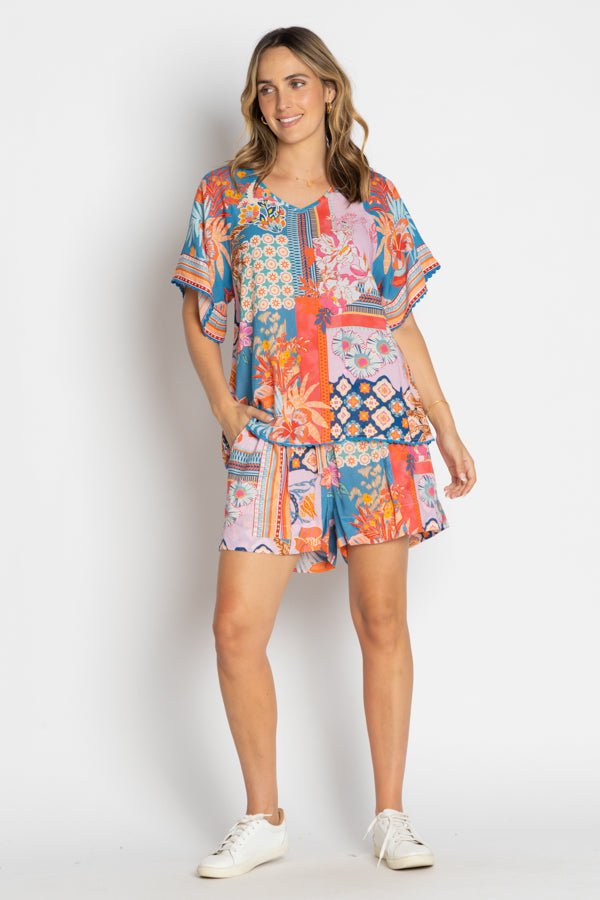 Asmara Top - Ocean - LL59 - Pizazz BoutiqueLula Life