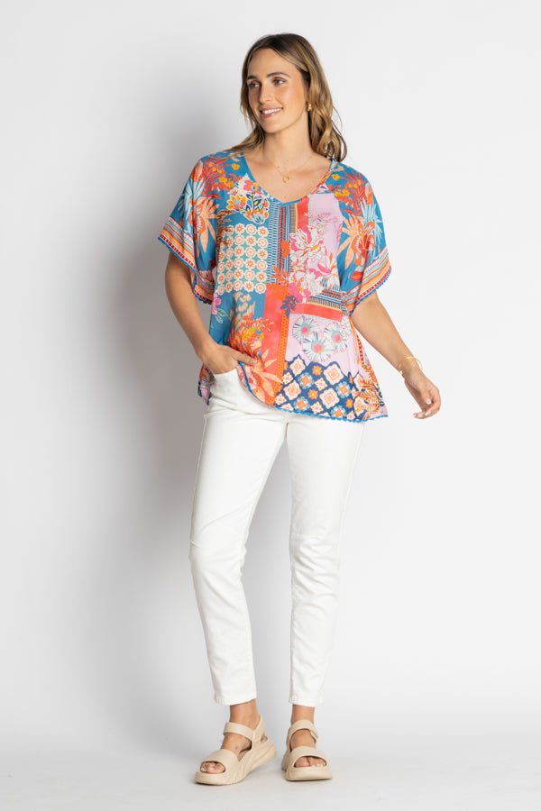Asmara Top - Ocean - LL59 - Pizazz BoutiqueLula Life