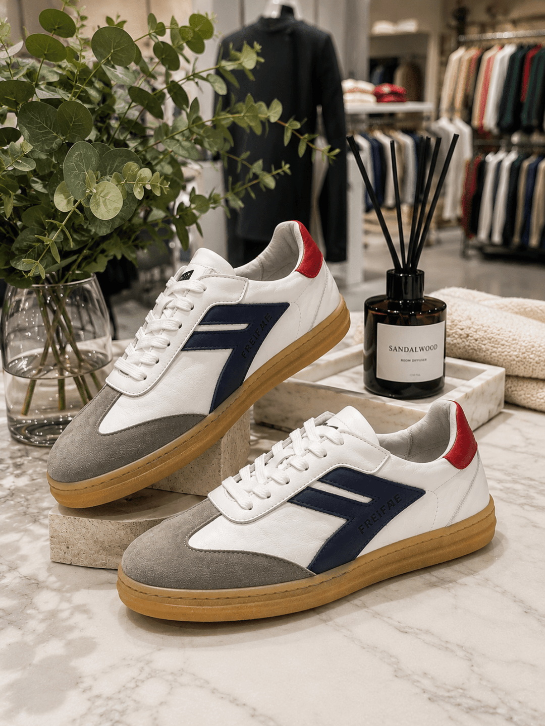 Athens - White/Navy - RS8 - Pizazz BoutiqueRilassare