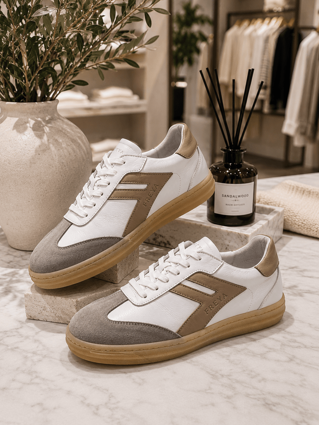 Athens - White/Stone - RS7 - Pizazz BoutiqueRilassare