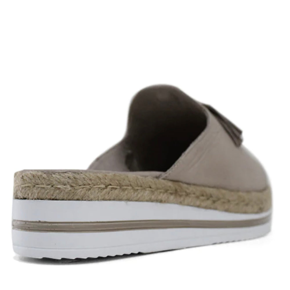 Augie espadrille slide in silver grey by BUENO, sold and shipped from Pizazz Boutique Nelson Bay women's dresses online Australia