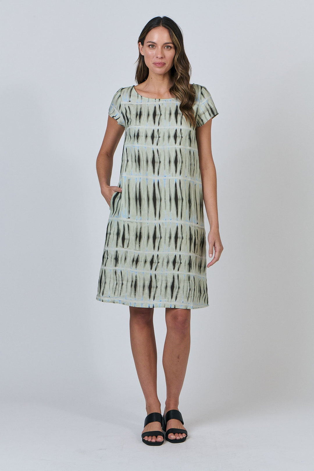 Aurora Linen Dress - Exposure - OJ3 - Pizazz BoutiqueNaturals By O & J