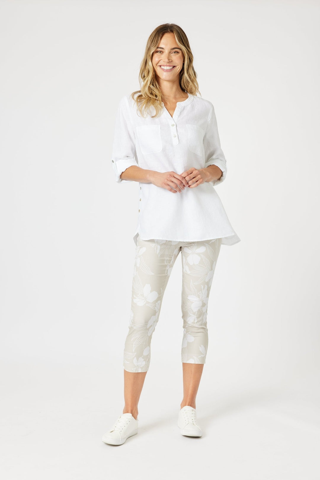 Ava Linen Shirt - White - GS32 - Pizazz BoutiqueGordon smith
