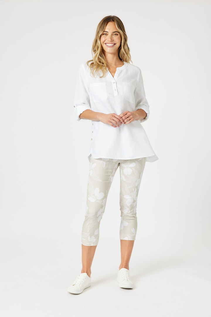Ava Linen Shirt - White - GS32 - Pizazz BoutiqueGordon smith