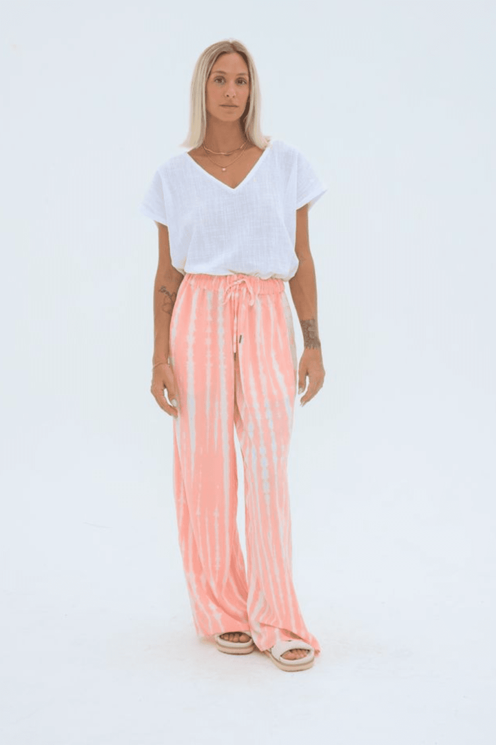 Ava Rose Drawstring Pant - Soft Pink Ombre - CB66 - Pizazz BoutiqueCarbon The Label