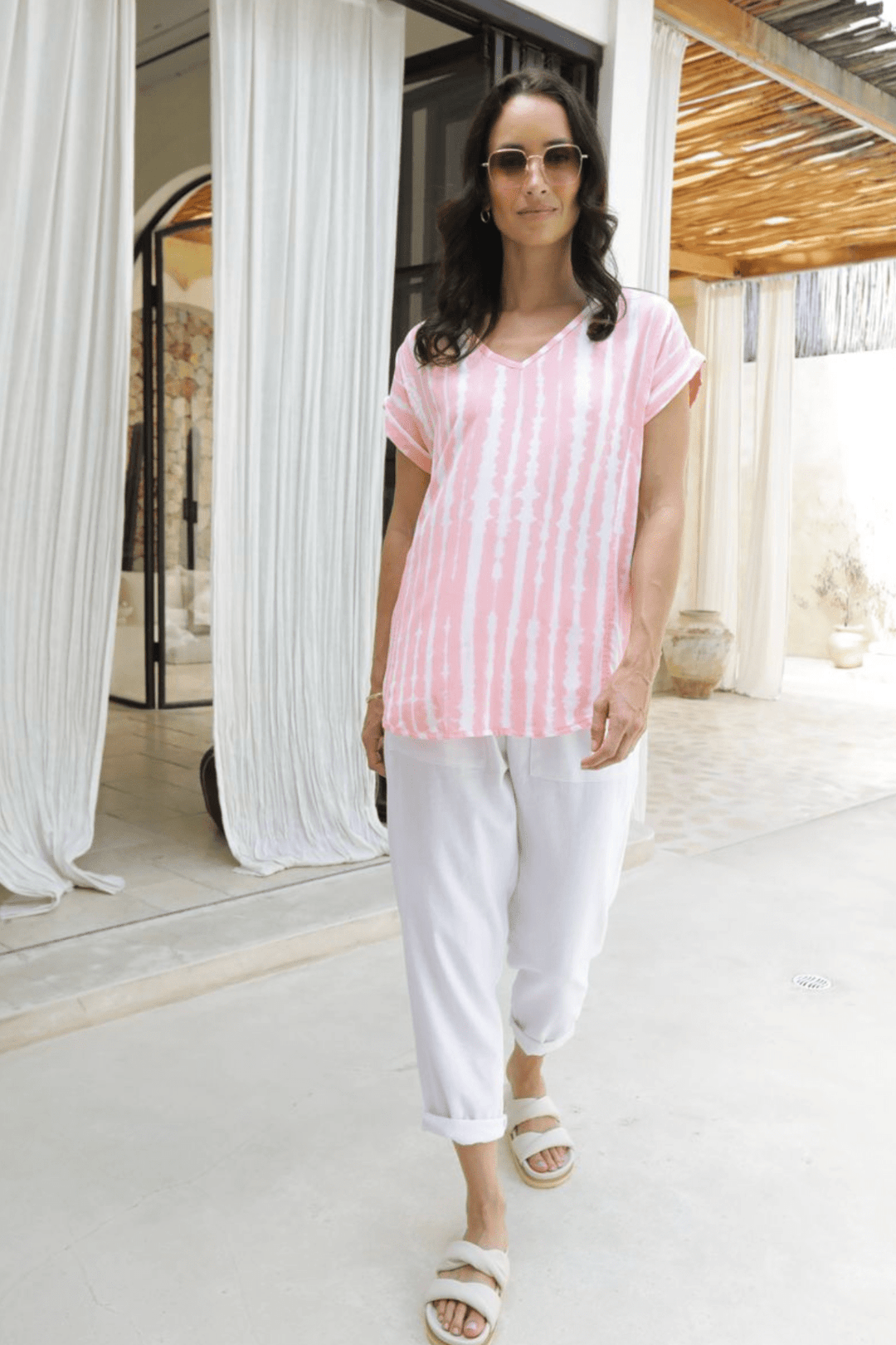 Ava Rose Tunic Top - Soft Pink Ombre - CB64 - Pizazz BoutiqueCarbon The Label