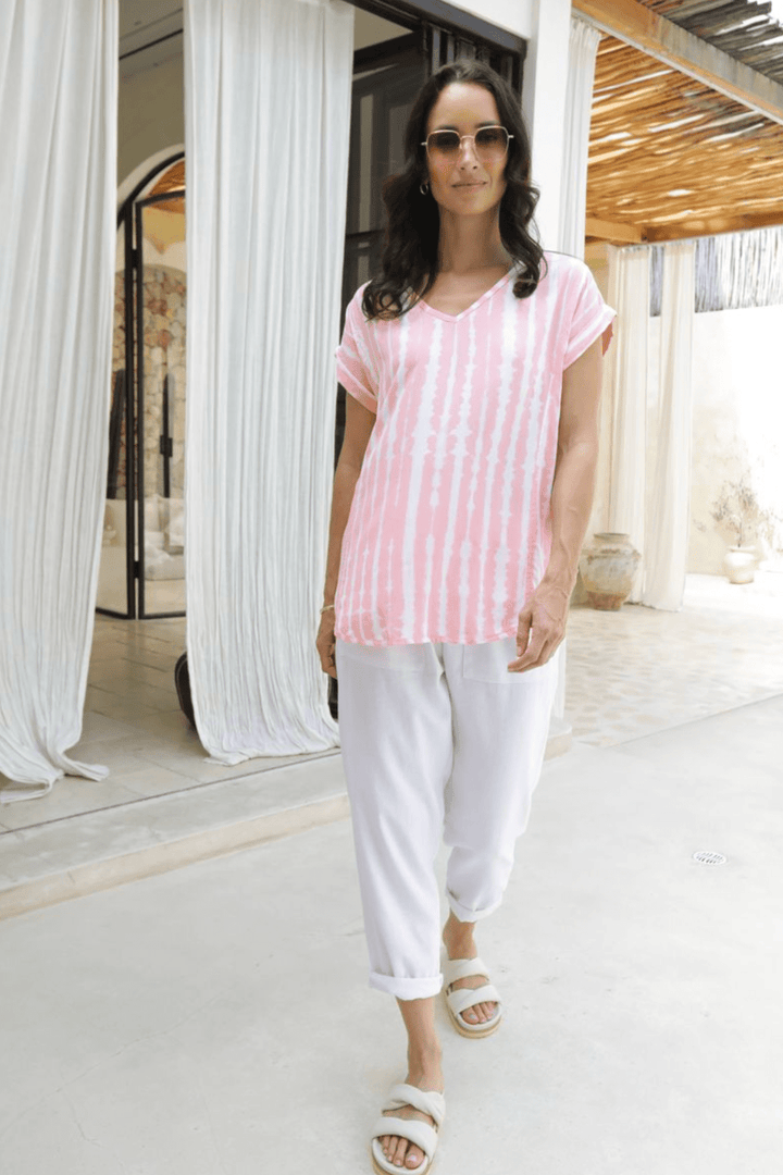 Ava Rose Tunic Top - Soft Pink Ombre - CB64 - Pizazz BoutiqueCarbon The Label