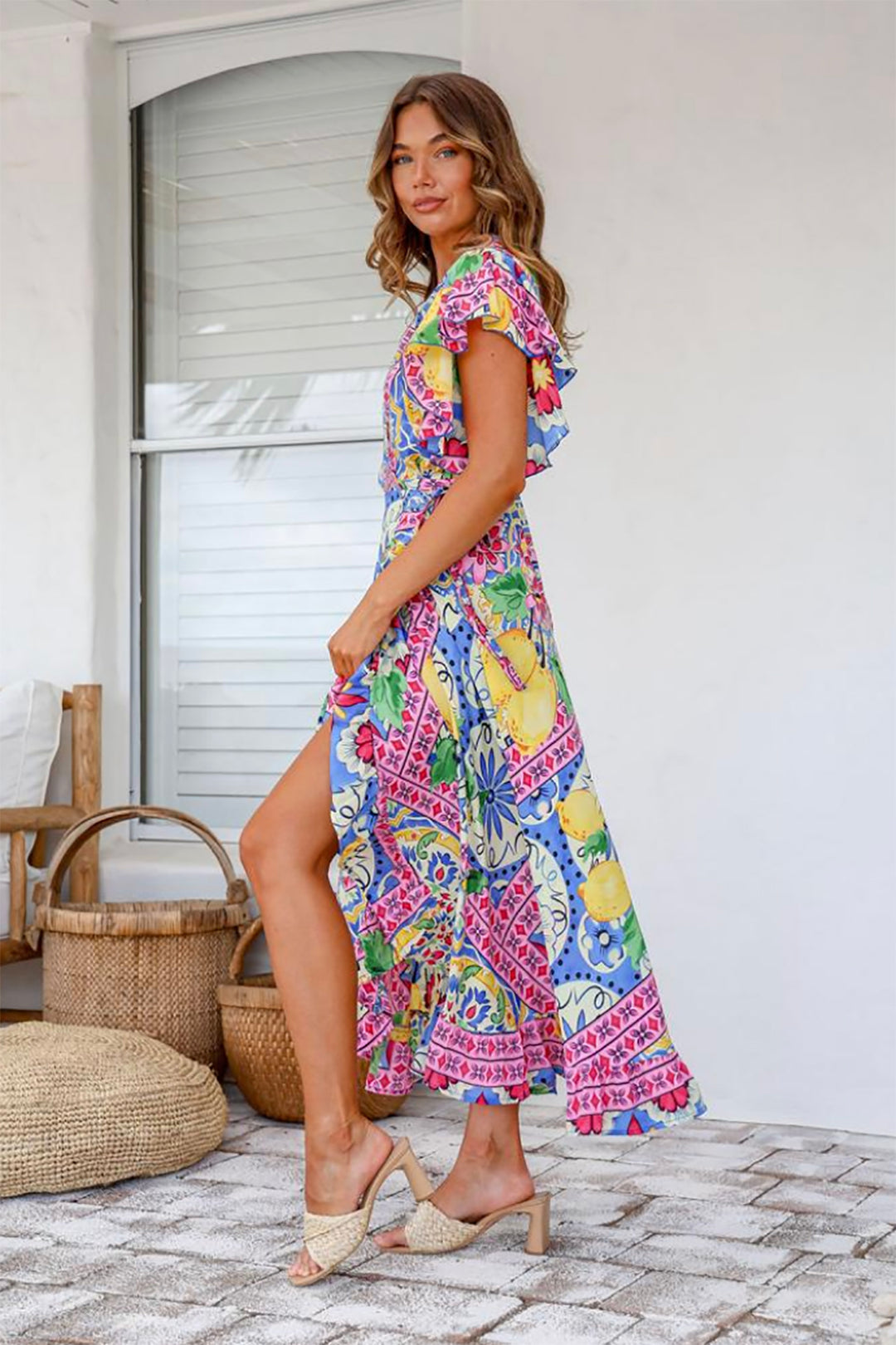 Ava Wrap Dress - Multi - LT3