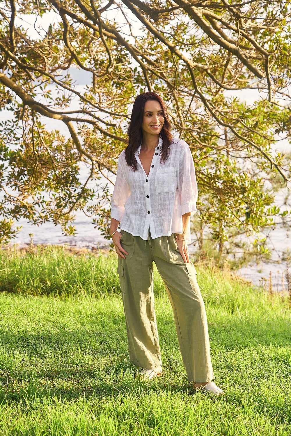 Aventi Shirt - White - CB3 - Pizazz BoutiqueCarbon The Label