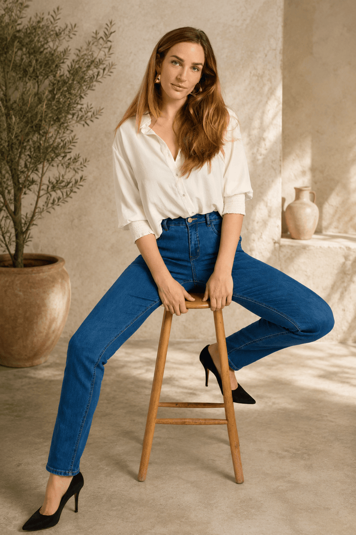 Avery Jean - Indigo - CM2 - Pizazz BoutiqueCream