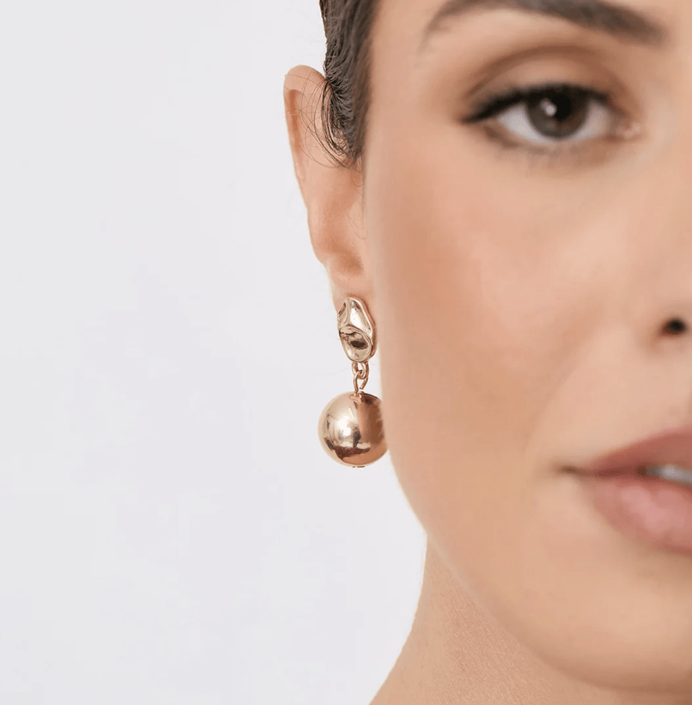 Ball Drop Earrings - Gold - AD47 - Pizazz BoutiqueAdorne