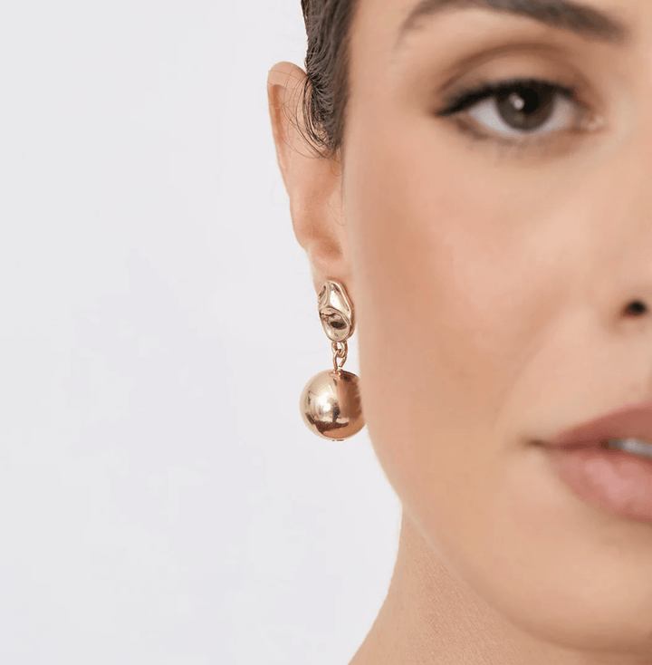 Ball Drop Earrings - Gold - AD47 - Pizazz BoutiqueAdorne