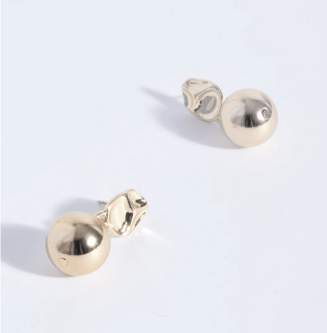 Ball Drop Earrings - Gold - AD47 - Pizazz BoutiqueAdorne