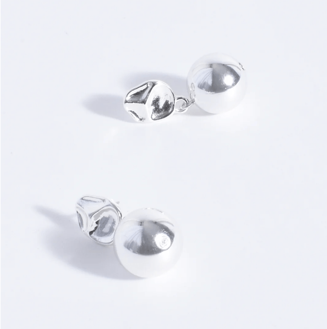 Ball Drop Earrings - Silver - AD47 - Pizazz BoutiqueAdorne