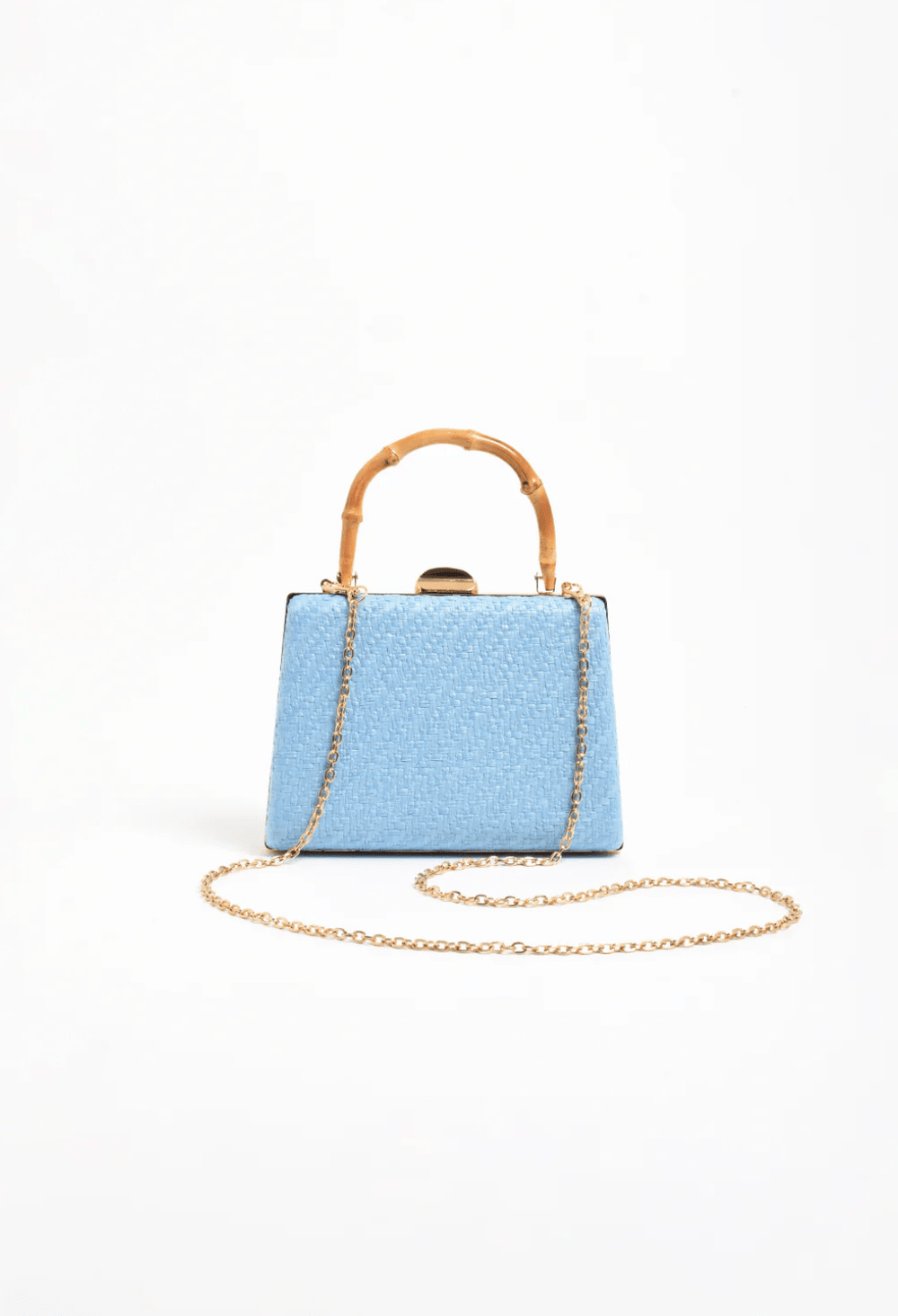 Bamboo Handle bag - Blue - AD14 - Pizazz BoutiqueAdorne