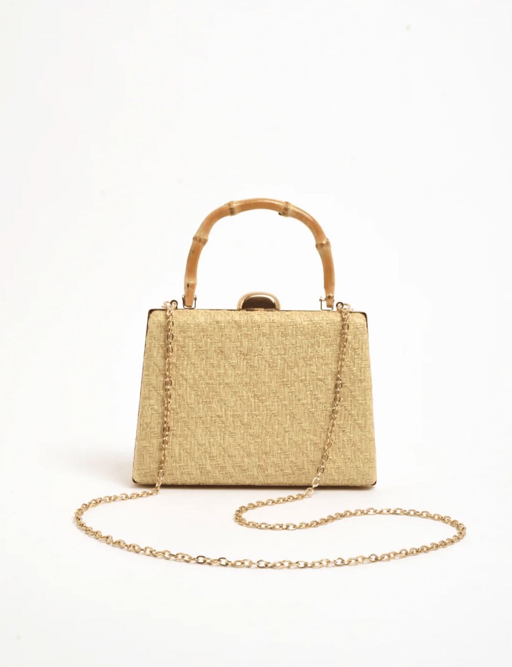 Bamboo Handle bag - Natural - AD14 - Pizazz BoutiqueAdorne