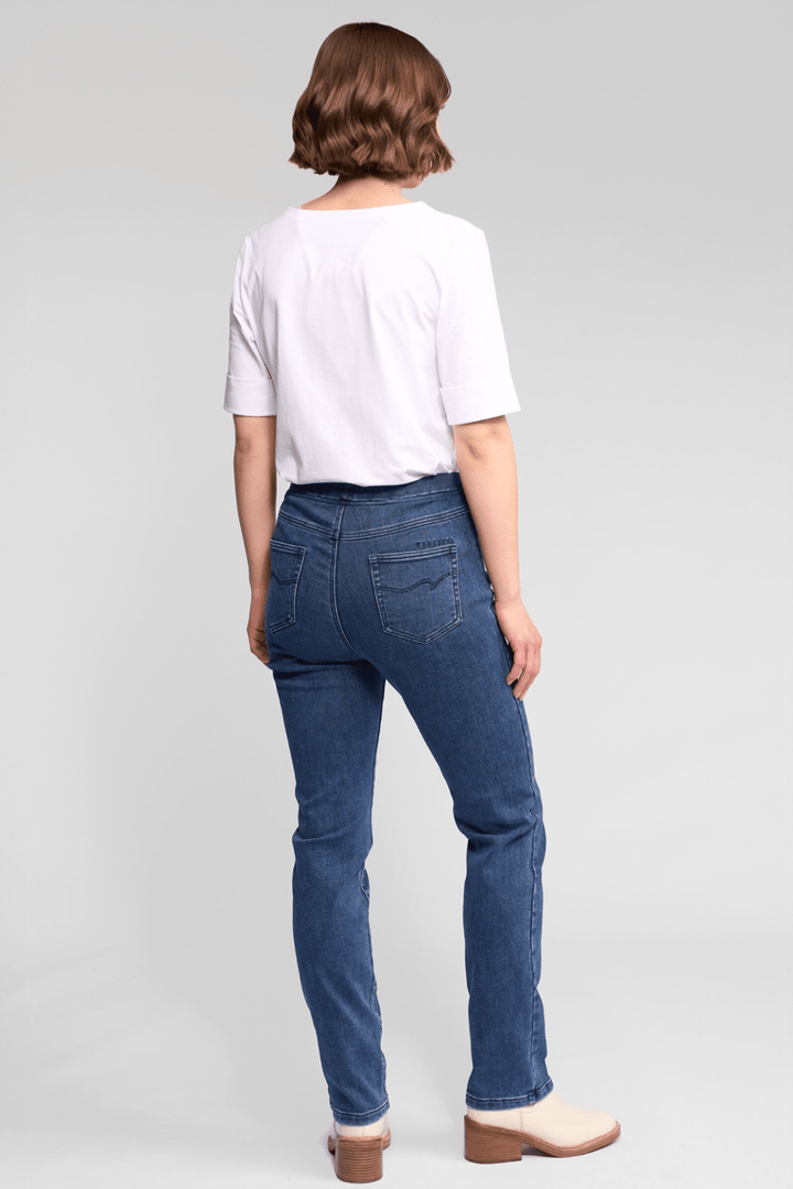 Bay Pull On Jean - Brushed Indigo - VA1 - Pizazz BoutiqueVassalli
