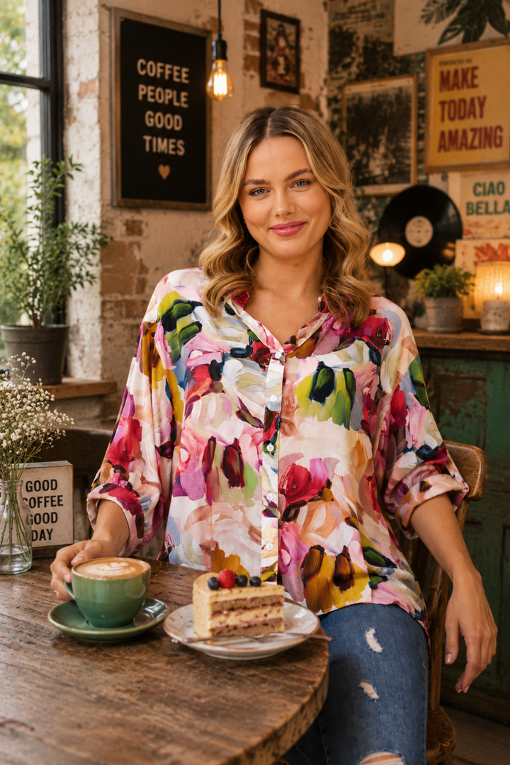Belina Shirt - Multi - CK24 - Pizazz BoutiqueCaroline Morgan