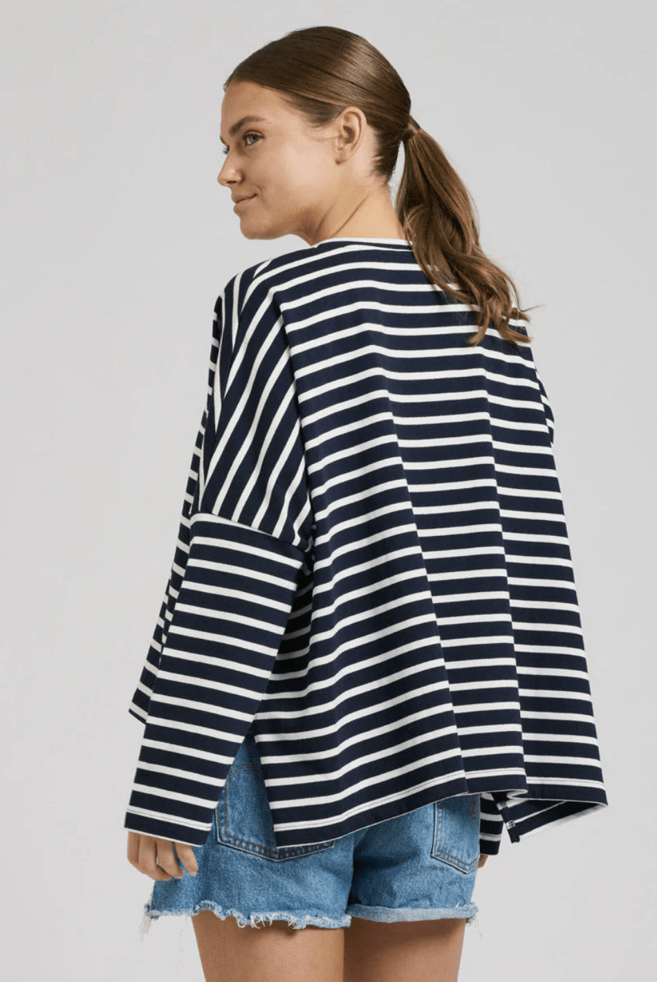 Benton long Sleeve Top - Navy - EST9 - Pizazz BoutiqueEST 1971