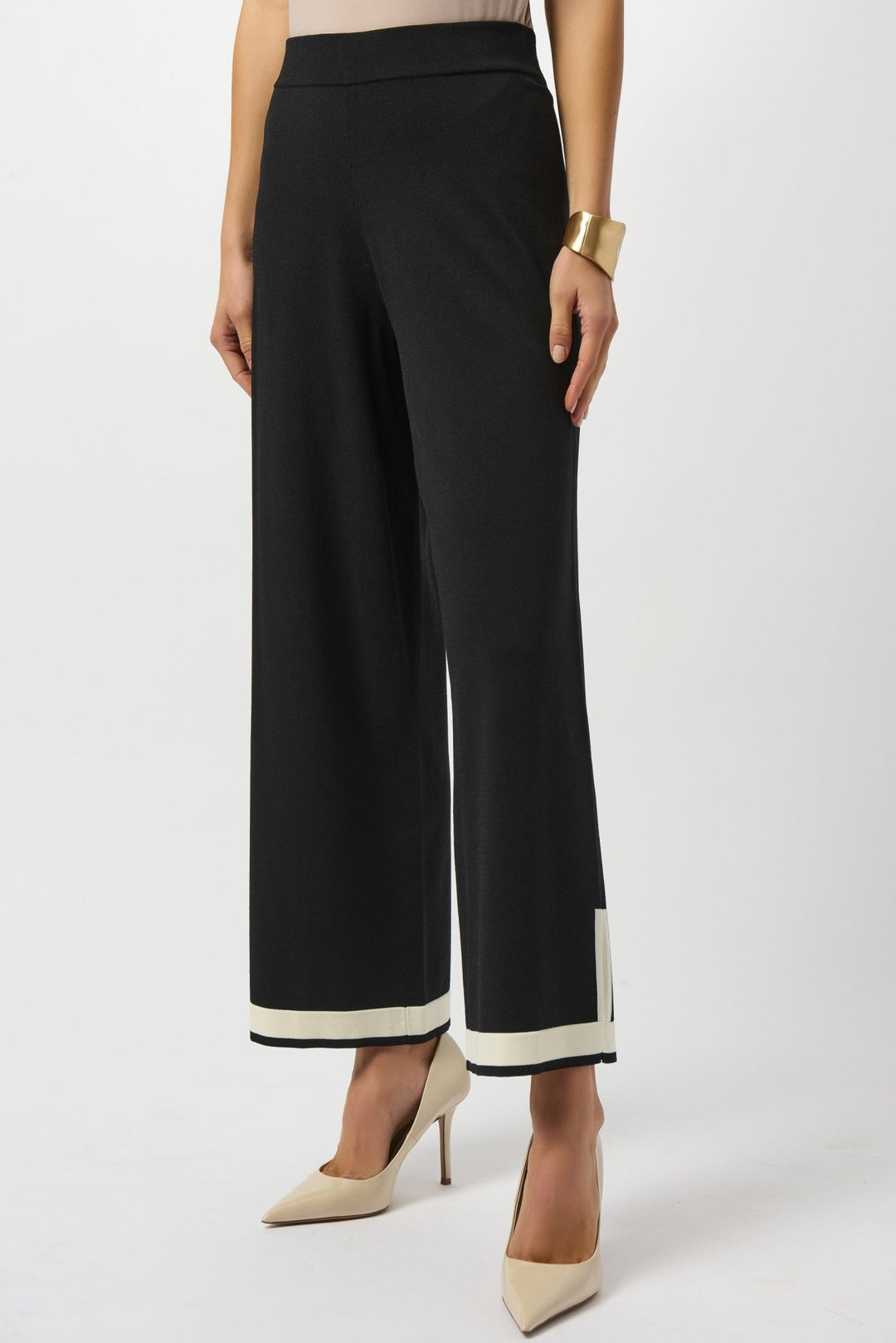 Block Knit Culotte Pants - Black - JR81 - Pizazz BoutiqueJoseph Ribkoff