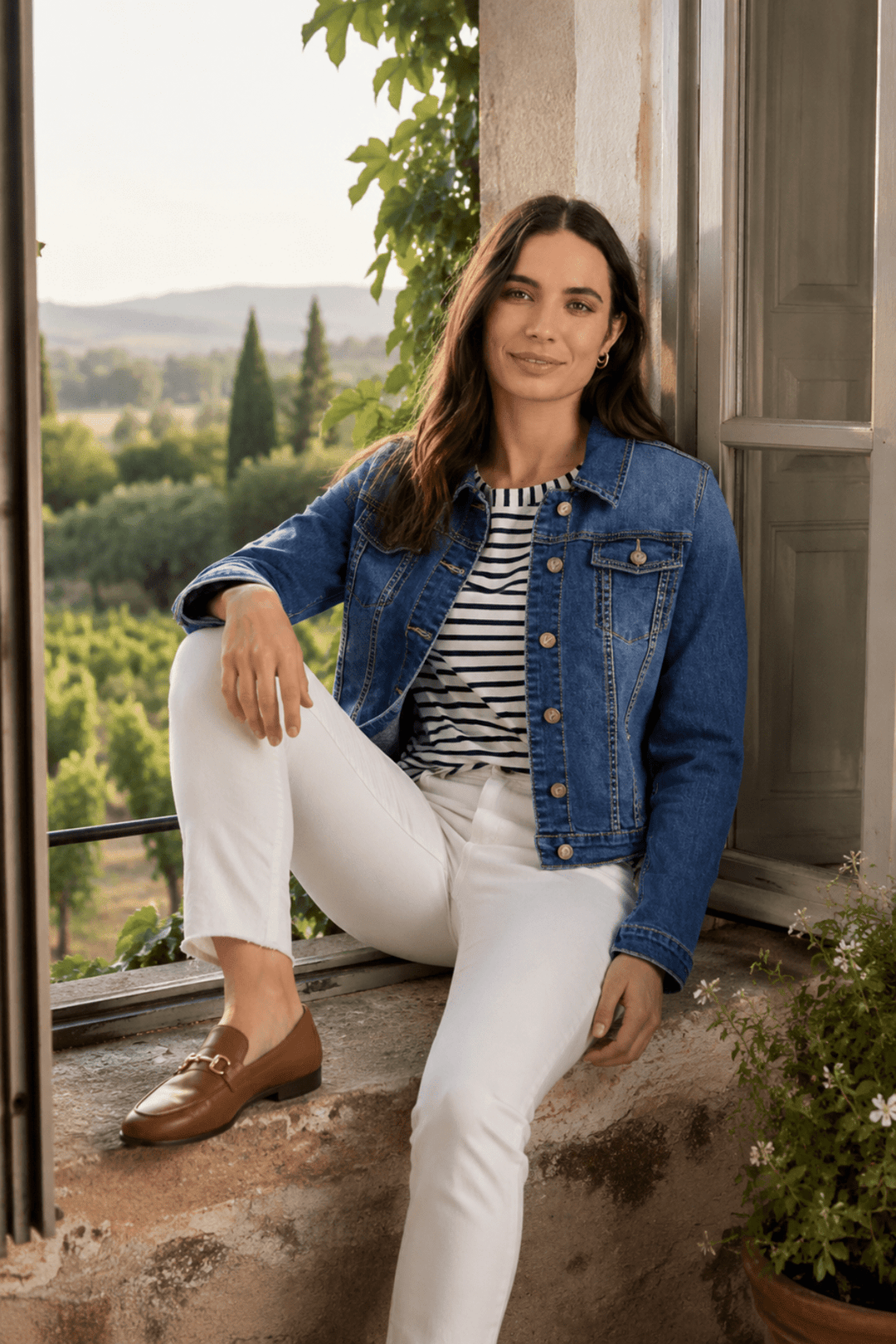 Blue Wash Denim Jacket - VA14 - Pizazz BoutiqueVassalli