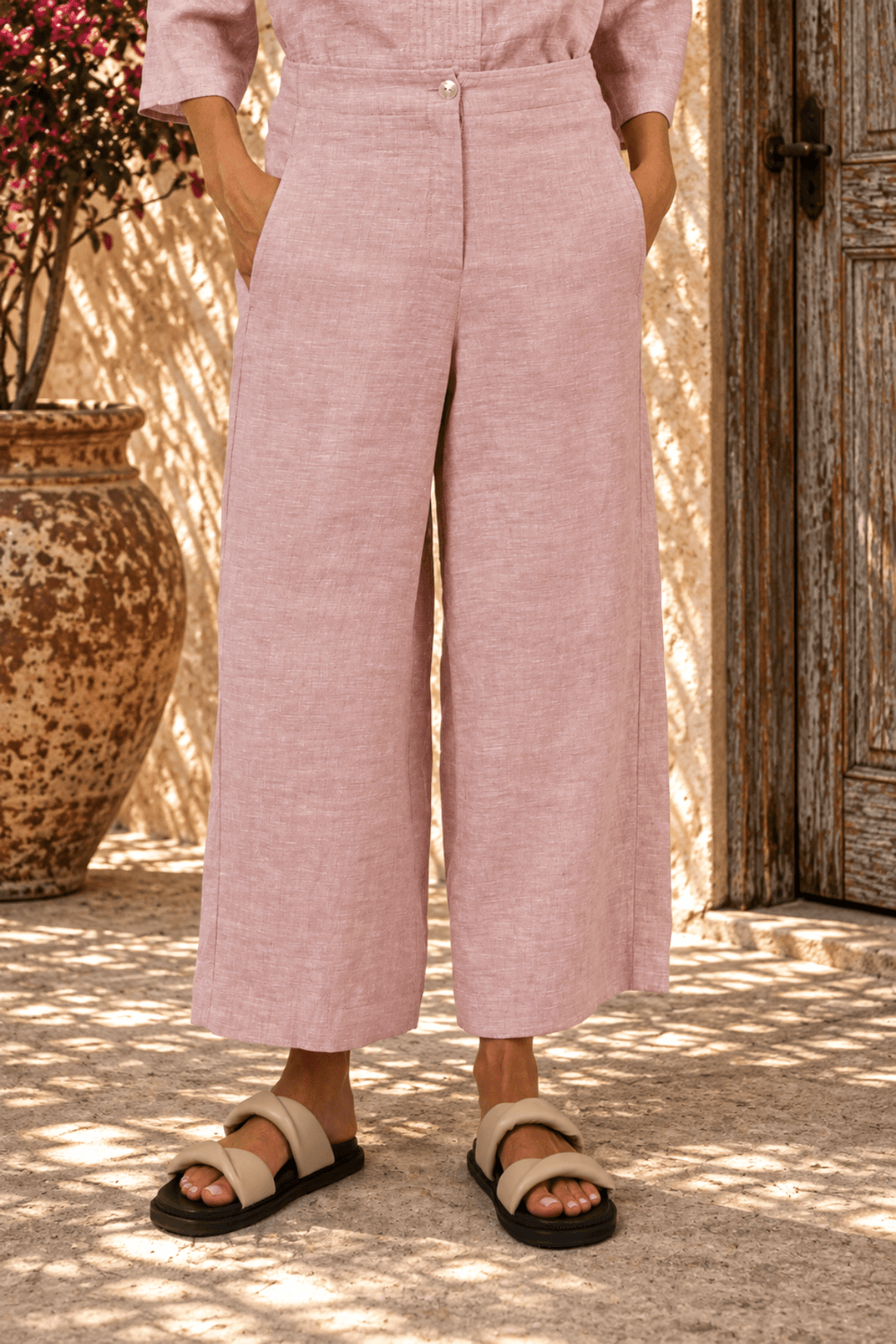 Blush Linen Pant - OJ96 - Pizazz BoutiqueNaturals By O & J
